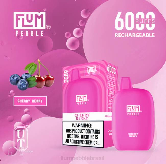 FLUM PEBBLES 6.000 baforadas baga de cereja 828A20 | FLUM PEBBLE VAPE NEAR ME